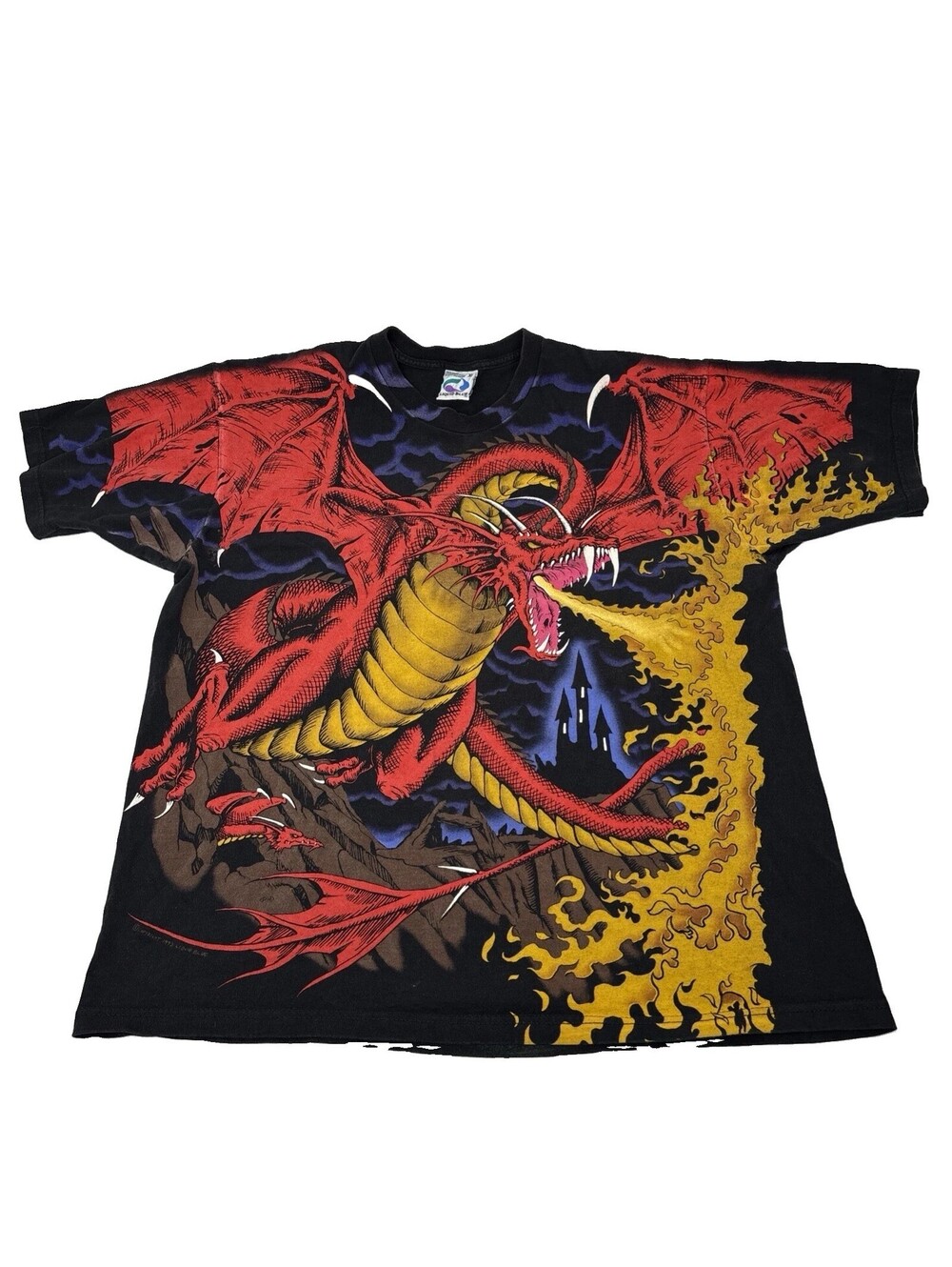 Vintage Liquid Blue Dungeons & Dragons Graphic T-Shirt Men’s XL Made USA